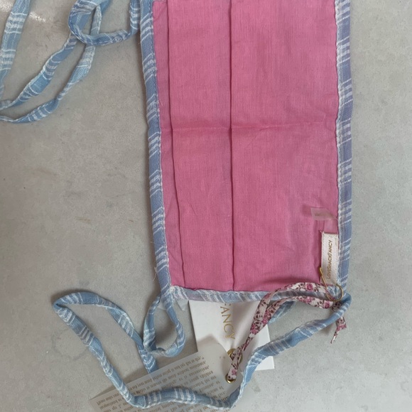 LOVESHACKFANCY💗EMBROIDERED PREPPY PINK/BLUE/WHITE BOW PROTECTIVE FACE MA… - Picture 6 of 11
